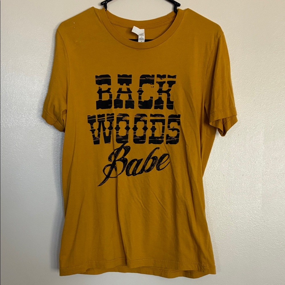 Bella Canvas Mustard 'Backwoods Babe' Tee